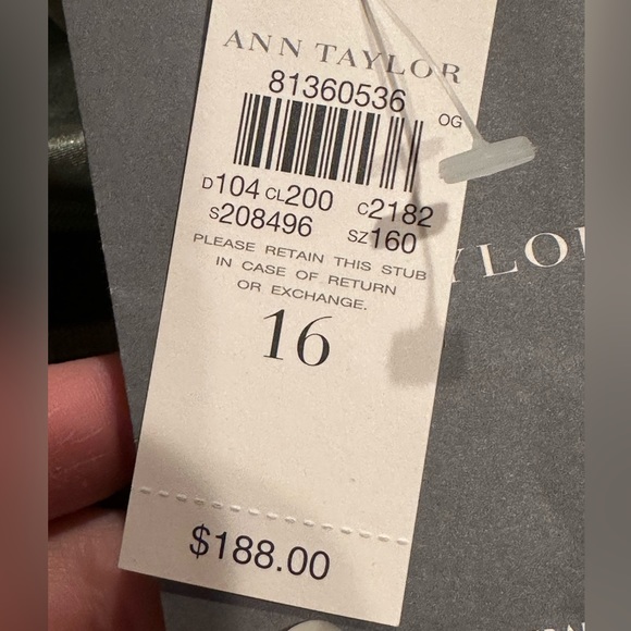 Ann Taylor NWT Maas Green Midi Strapless Dress Sz 16 iZipper And Closure on Side - Picture 12 of 16